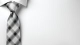 Elegant Silver Tie on a White Shirt - A Symbol of Professionalism and Formal Style