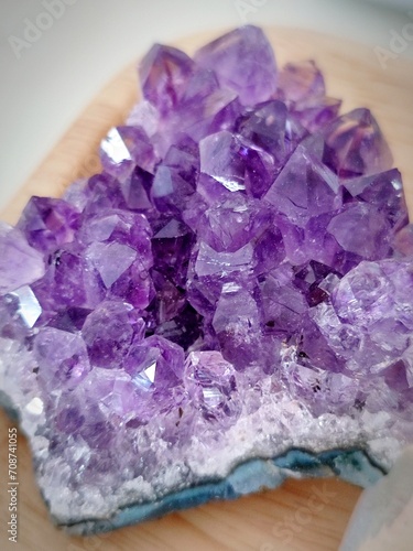 Beautiful amethyst. Precious crystals. Macro image