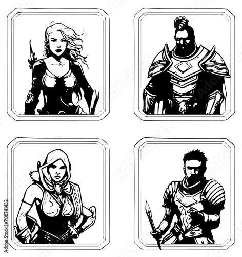 Grafiken aus den Bereichen : dungeons, Drachen, dragons, reg, Charakter, sci fi, science, fiction, fantasy, Skizze, sketch, silhouette, vektor, mittelalter, fan, fiktiv, Convention, 