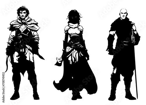 Grafiken aus den Bereichen : dungeons, Drachen, dragons, reg, Charakter, sci fi, science, fiction, fantasy, Skizze, sketch, silhouette, vektor, mittelalter, fan, fiktiv, Convention, 