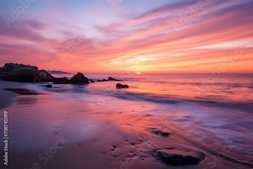 A Serene Sunrise  Beauty Over a Calm Ocean