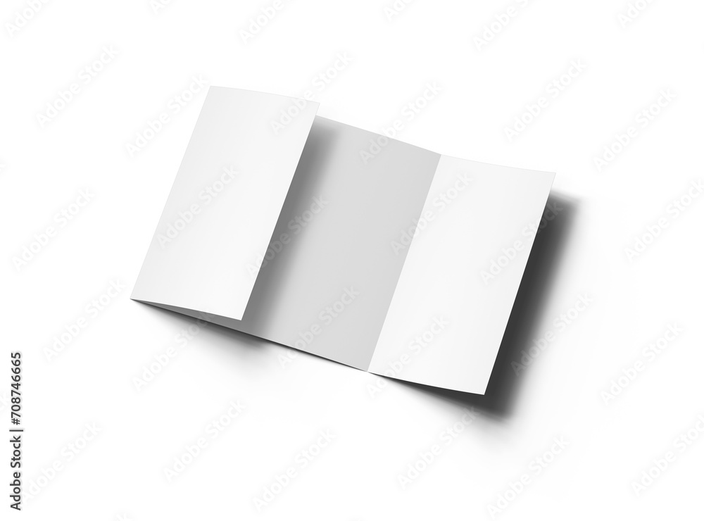Blank square Gate Fold Brochure 3d render on transparent background Blank square Gate Fold Brochure 3d render on transparent background