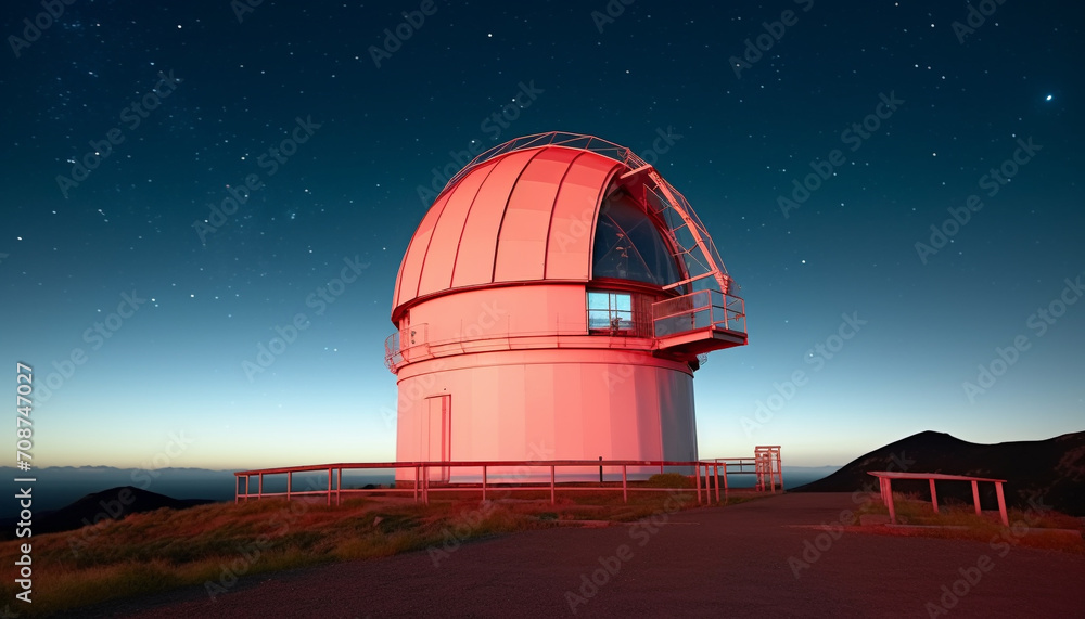 Night sky illuminated by stars, a breathtaking view generated by AI Night sky illuminated by stars, a breathtaking view generated by AI