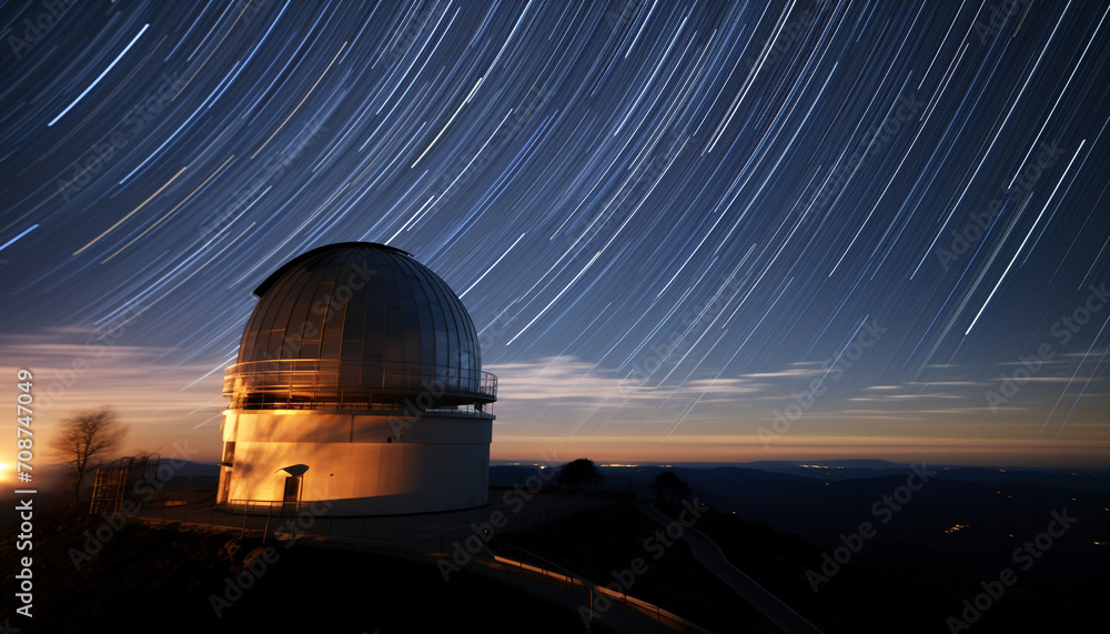 Night sky reveals illuminated mystery of the universe generated by AI Night sky reveals illuminated mystery of the universe generated by AI