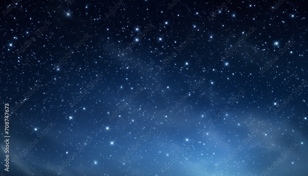 Bright star field illuminates the dark winter night generated by AI