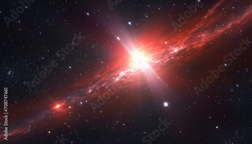 Glowing star field illuminates the dark night sky generated by AI