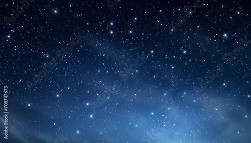 Bright star field illuminates the dark winter night generated by AI