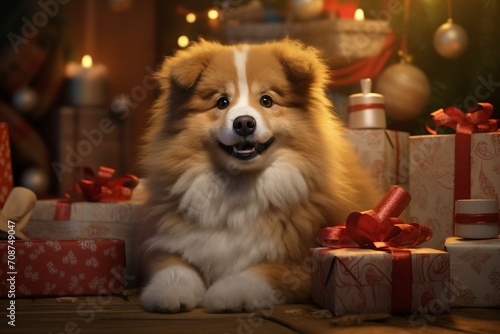 Playful Christmas scenes with pets and animals