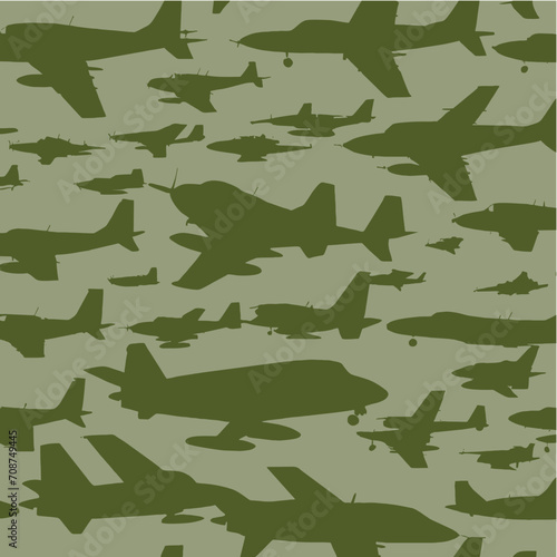 Seamless military aircraft pattern