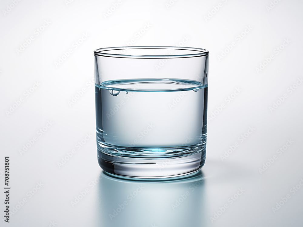 A clear glass with fresh water A clear glass with fresh water