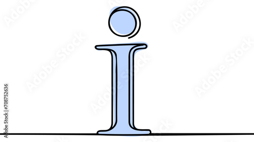 Information symbol one continuous line art. One line tourism assistance service desk inform design.