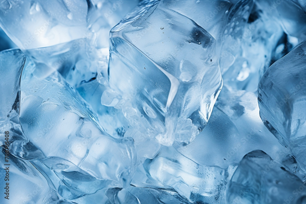 Macro shot of crystal-clear ice texture Macro shot of crystal-clear ice texture