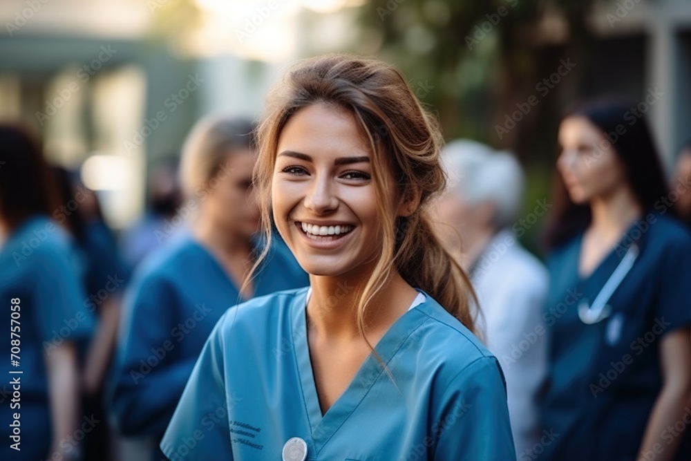 portrait of a smiling female healthcare professional portrait of a smiling female healthcare professional