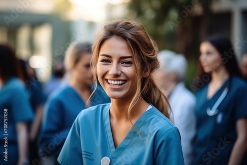 portrait of a smiling female healthcare professional