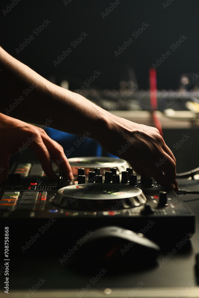 dj playing music at a party dj playing music at a party