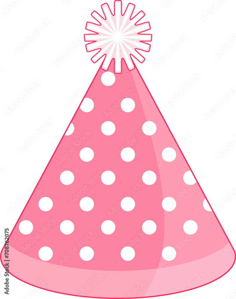 Fluffy birthday hat flat icon cartoon PNG Fluffy birthday hat flat icon cartoon PNG