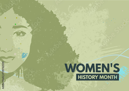 Women's History month- banner, vector, illustration