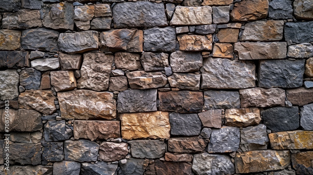 Multicolored and Varied Stone Wall Multicolored and Varied Stone Wall