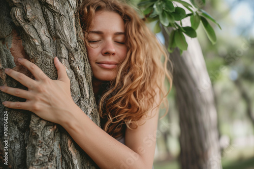 Waldbaden und das Umarmen von Bäumen fördert den Stressabbau und beugt Depressionen vor photo