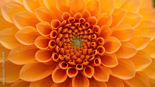 An orange dahlia flower close up photo