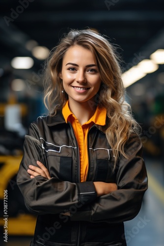 Portrait of a female factory worker