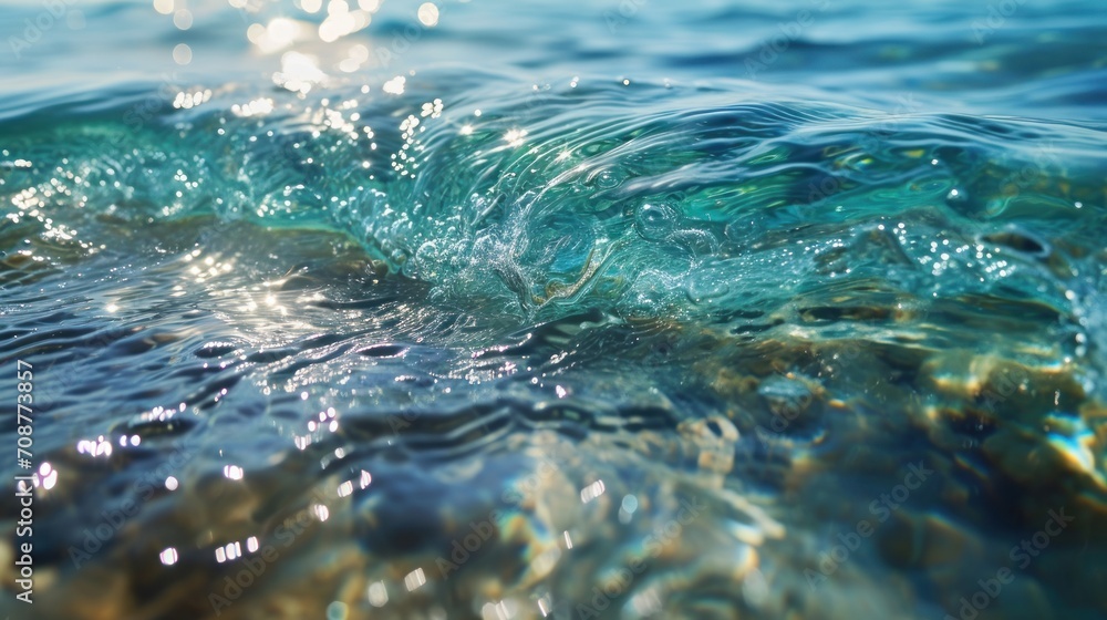 a body of water with a wave coming towards the shore and the sun shining on the top of the water and the bottom of the water and bottom of the wave. a body of water with a wave coming towards the shore and the sun shining on the top of the water and the bottom of the water and bottom of the wave.