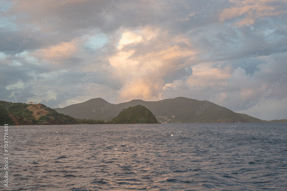 Amazing Carribean sunset with wonderful colors in the sky Amazing Carribean sunset with wonderful colors in the sky