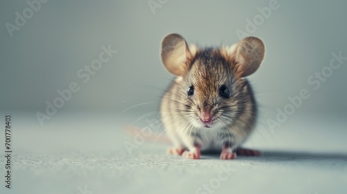  a close up of a small rodent on a white surface with one eye open and the other half of the rat's body facing away from the camera.