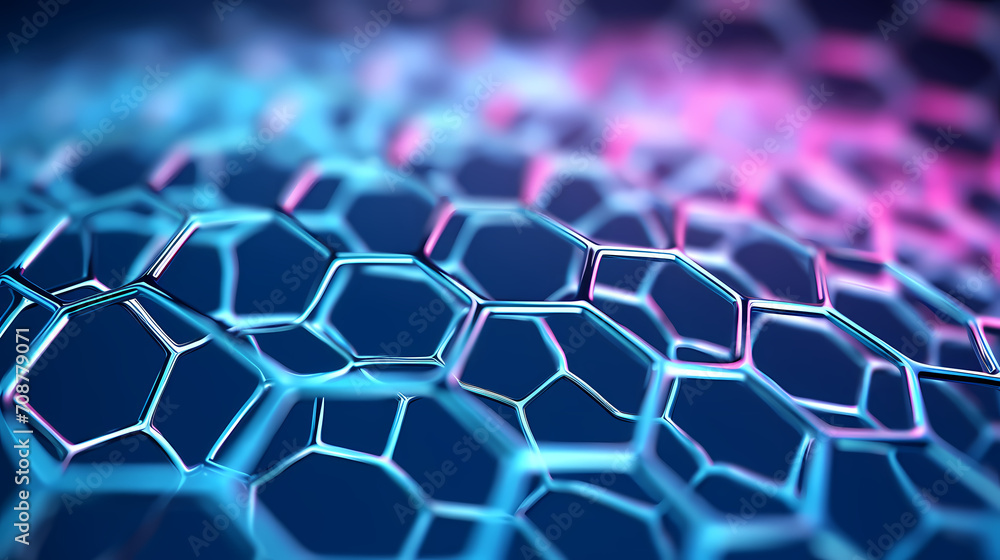 Fototapeta premium Modern digital abstract 3D background, can be used to describe network, process flow, digital storage, science, education etc.