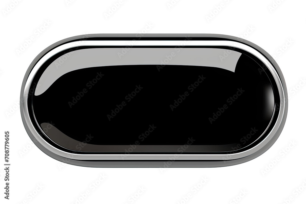 Web button with a glossy black coating, cut out - stock png. Web button with a glossy black coating, cut out - stock png.