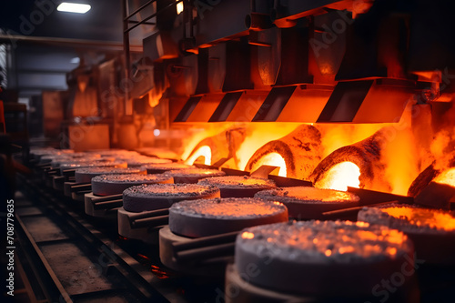 Mining and processing of metal products in a metallurgical plant