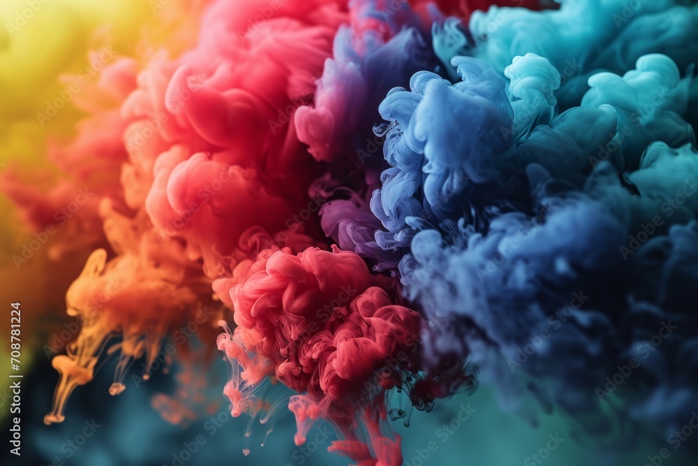 Obraz premium mesmerizing interplay of vibrant hues and shades, Generative AI