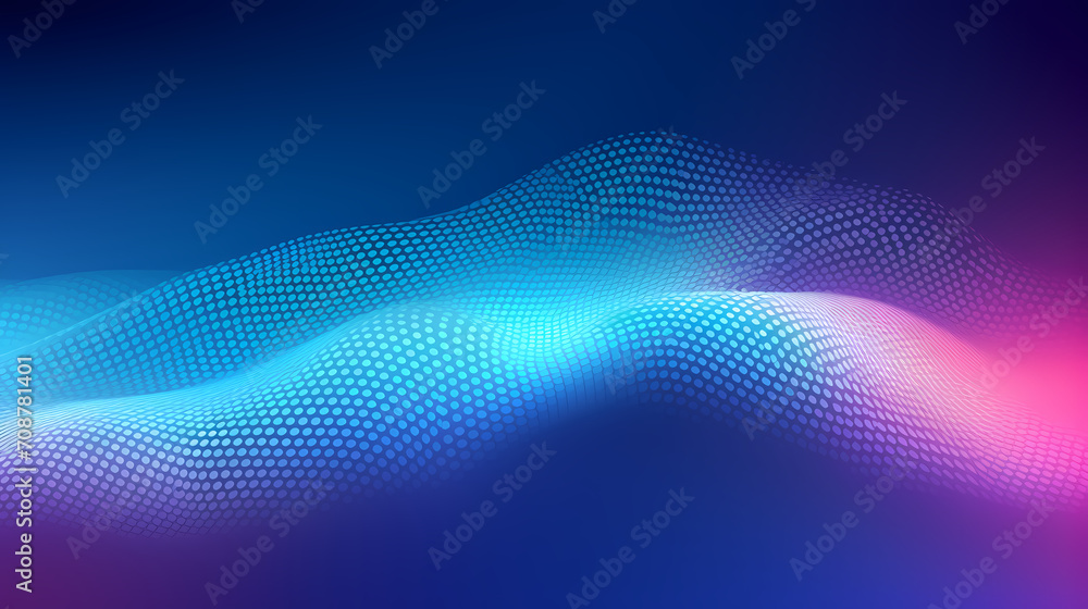 Obraz premium Abstract geometric background, technological lines background and light effects, 3D rendering