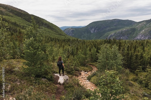 hiker in the mountains