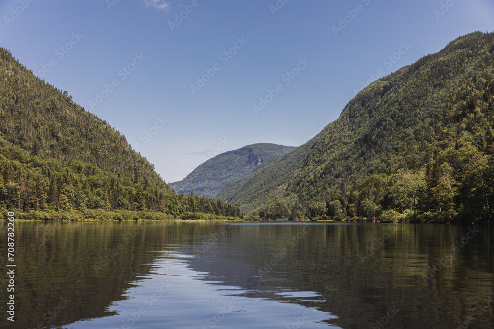Lake in the mountains in summer