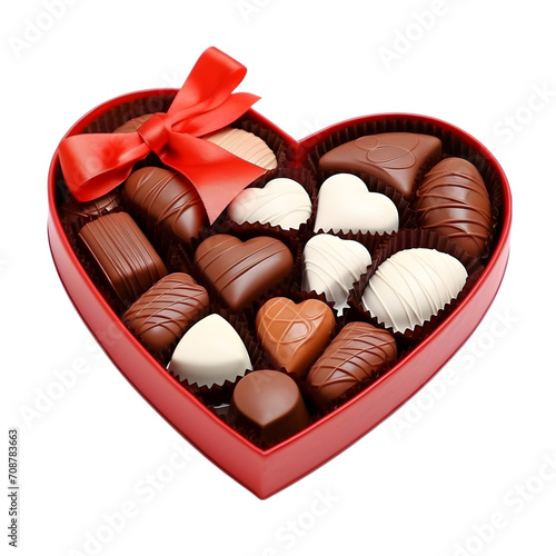 Valentine Day Chocolate Box on transparent background PNG image © Png Store x munawer