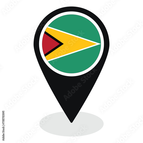 Guyana flag on map pinpoint icon isolated. Flag of Guyana Free Download Guyana flag on map pinpoint icon isolated. Flag of Guyana - GFXLoad