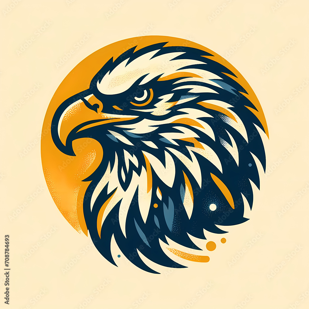 Fototapeta premium eagle head illustration, ai generate