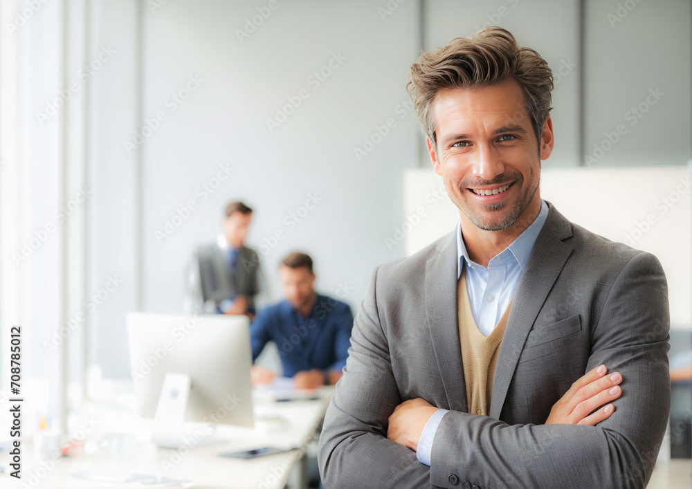 Confident Business Leader at the Office Confident Business Leader at the Office