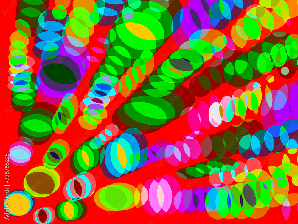 Obraz premium Abstraction with various geometric figures and colors.collage of colors