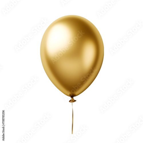 Golden Balloon on transparent background PNG image