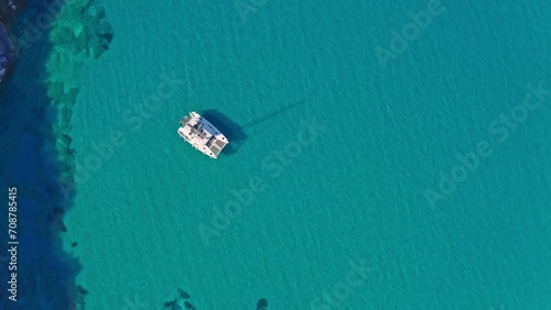 Luxury vacation in Greece Mediterranean sea of Ionian islands. Zakynthos coast photo