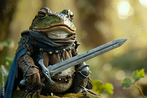 a Frog knight holding a sword