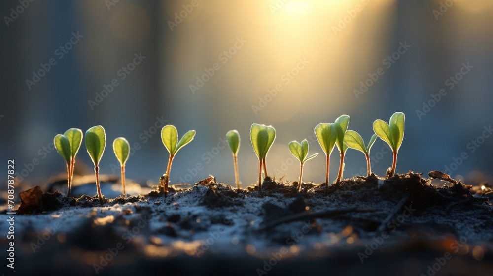 Natures Rebirth: A Captivating Journey through the Enchanting Transformation of a Sprout - AI Generative Natures Rebirth: A Captivating Journey through the Enchanting Transformation of a Sprout - AI Generative