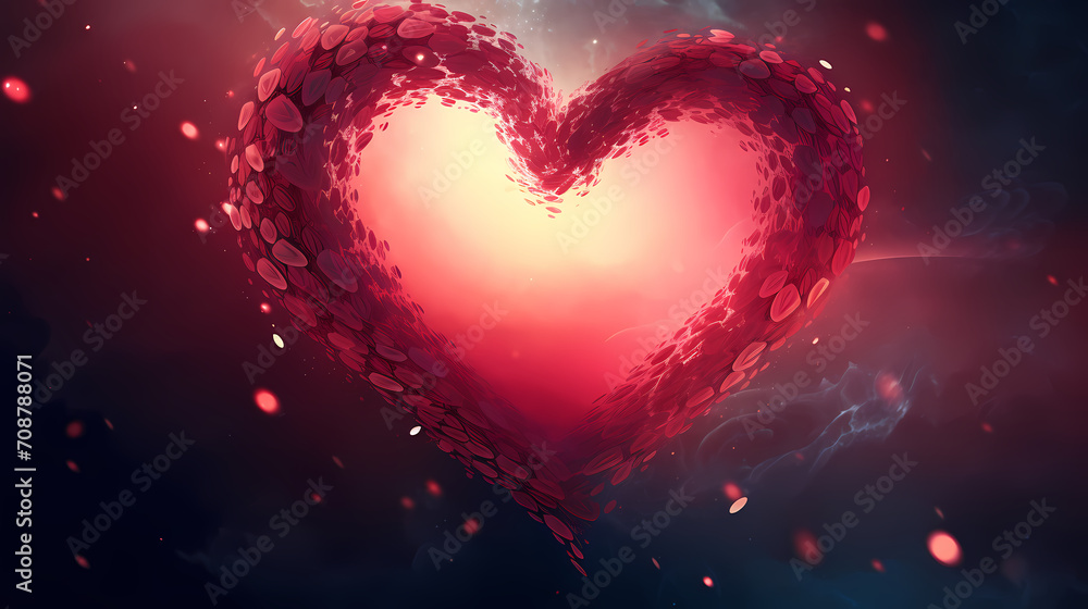 Vibrant Valentine's Day background, hearts background Vibrant Valentine's Day background, hearts background
