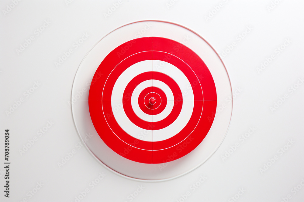 A minimalist target with an arrow hitting the bullseye, symbolizing precision and successful business objectives.