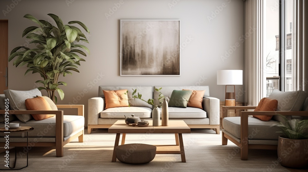 Modern elegant living room interior design inspired by aesthetic color palette Modern elegant living room interior design inspired by aesthetic color palette