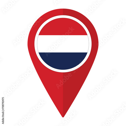 Free Download Netherlands flag on map pinpoint icon isolated. Flag of Netherlands - GFXLoad
