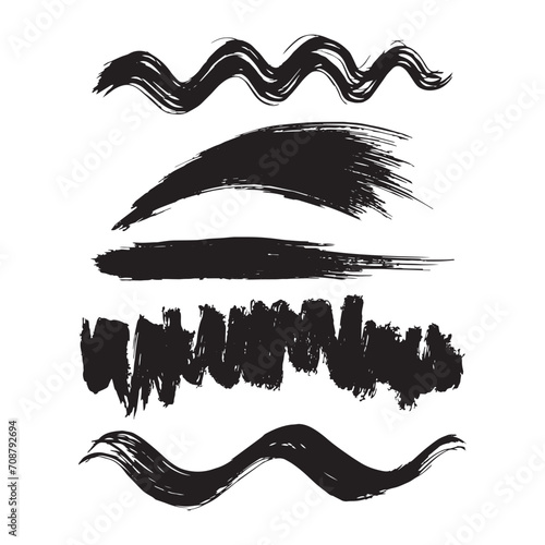 Brush stroke under line tamplate