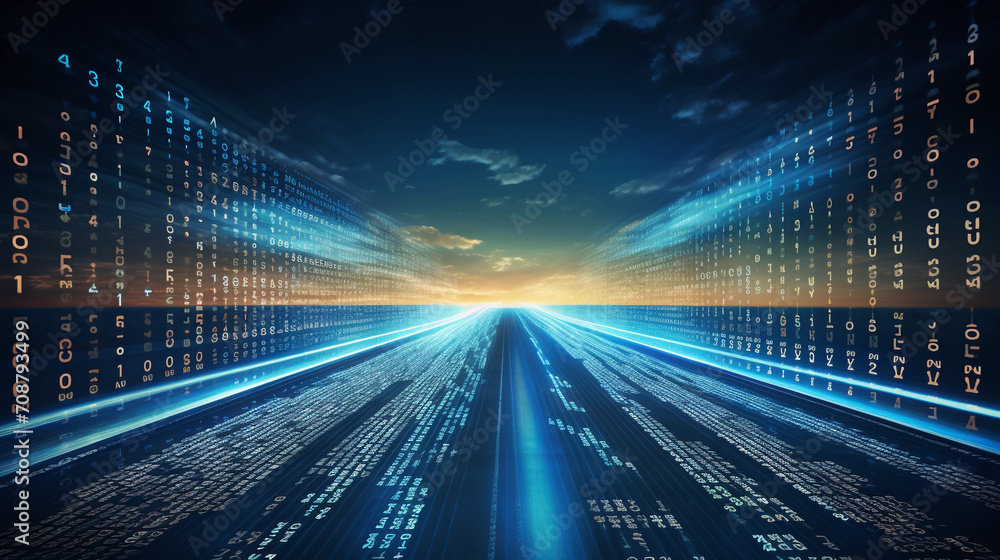 modern data road, light speed travel, rays of light, fast travel of data, high tech modern data road, light speed travel, rays of light, fast travel of data, high tech